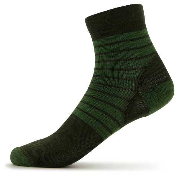 Stoic - Merino MTB Quarter Socks - Velosocken Gr 36-38 oliv von Stoic