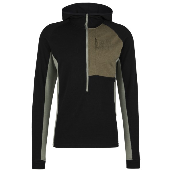 Stoic - Merino260 StadjanSt. 3/4 Zip w. Hood - Merinohoodie Gr 3XL;4XL;L;M;S;XL;XS;XXL blau;grau;schwarz von Stoic