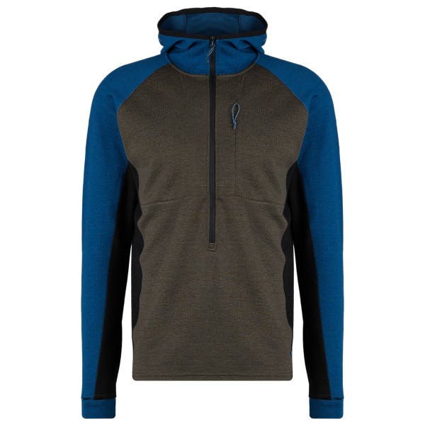 Stoic - Merino260 StadjanSt. 3/4 Zip w. Hood - Merinohoodie Gr 3XL blau von Stoic