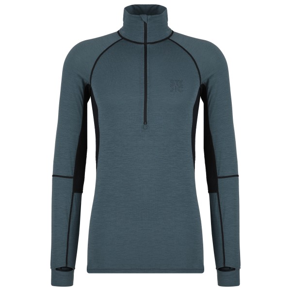 Stoic - MerinoMesh150 SadjemSt. L/S Half Zip - Merinounterwäsche Gr L blau von Stoic