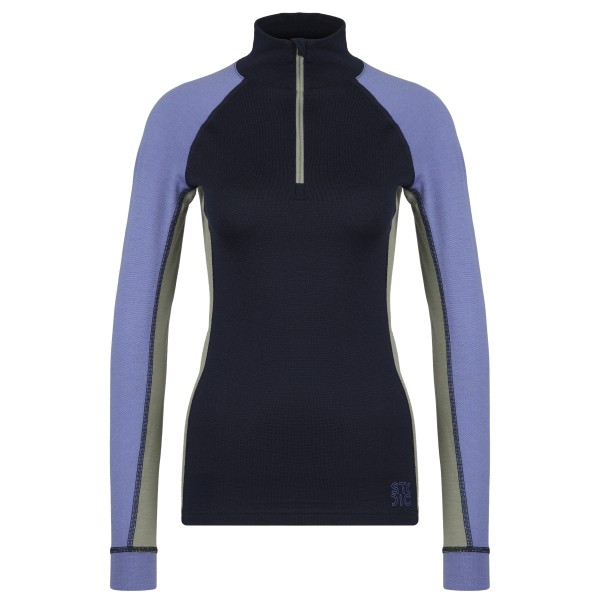 Stoic - Women's Merino240 BengtSt. Half Zip - Merinounterwäsche Gr 3XL;L;M;S;XL;XS;XXL blau;schwarz von Stoic