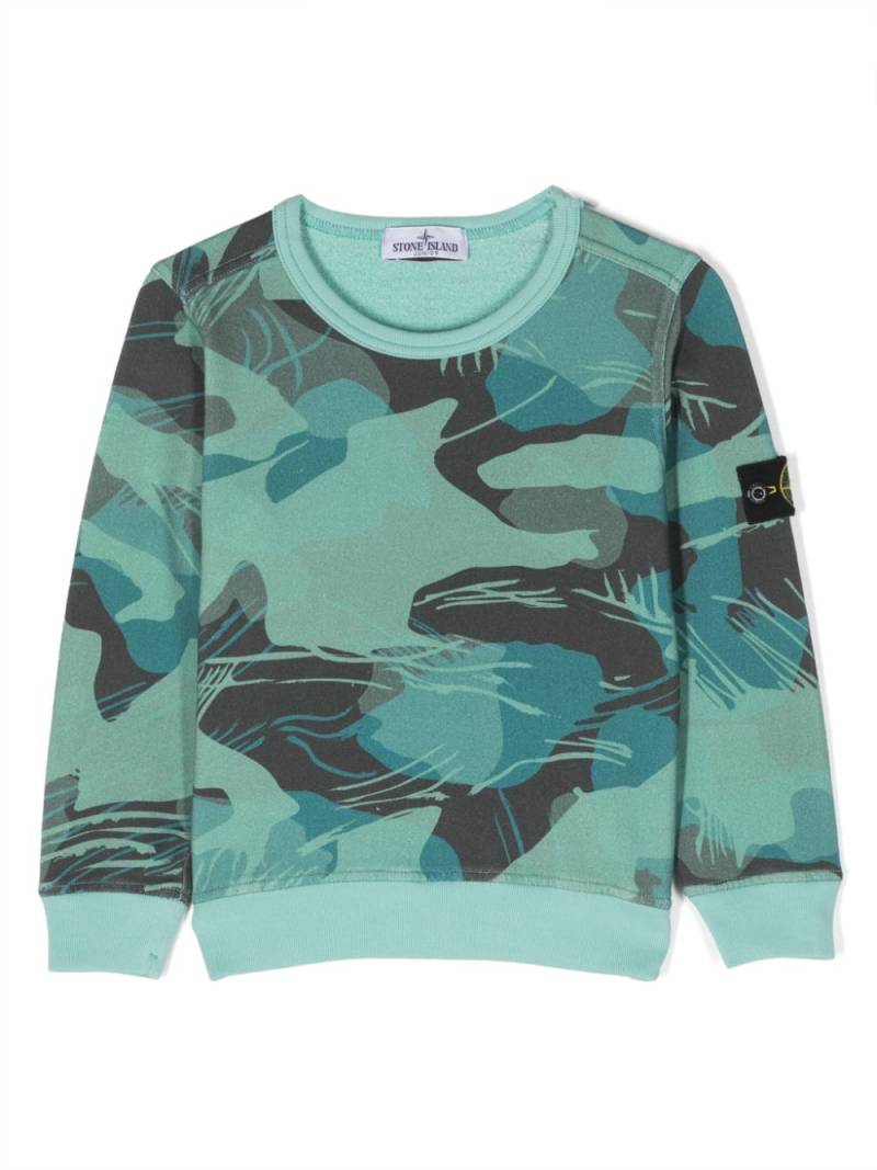 Stone Island Junior Compass-badge camouflage sweatshirt - Green von Stone Island Junior