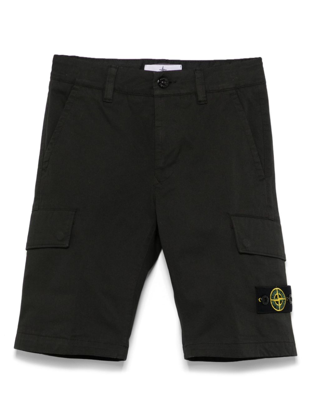 Stone Island Junior Compass-badge cargo shorts - Black von Stone Island Junior