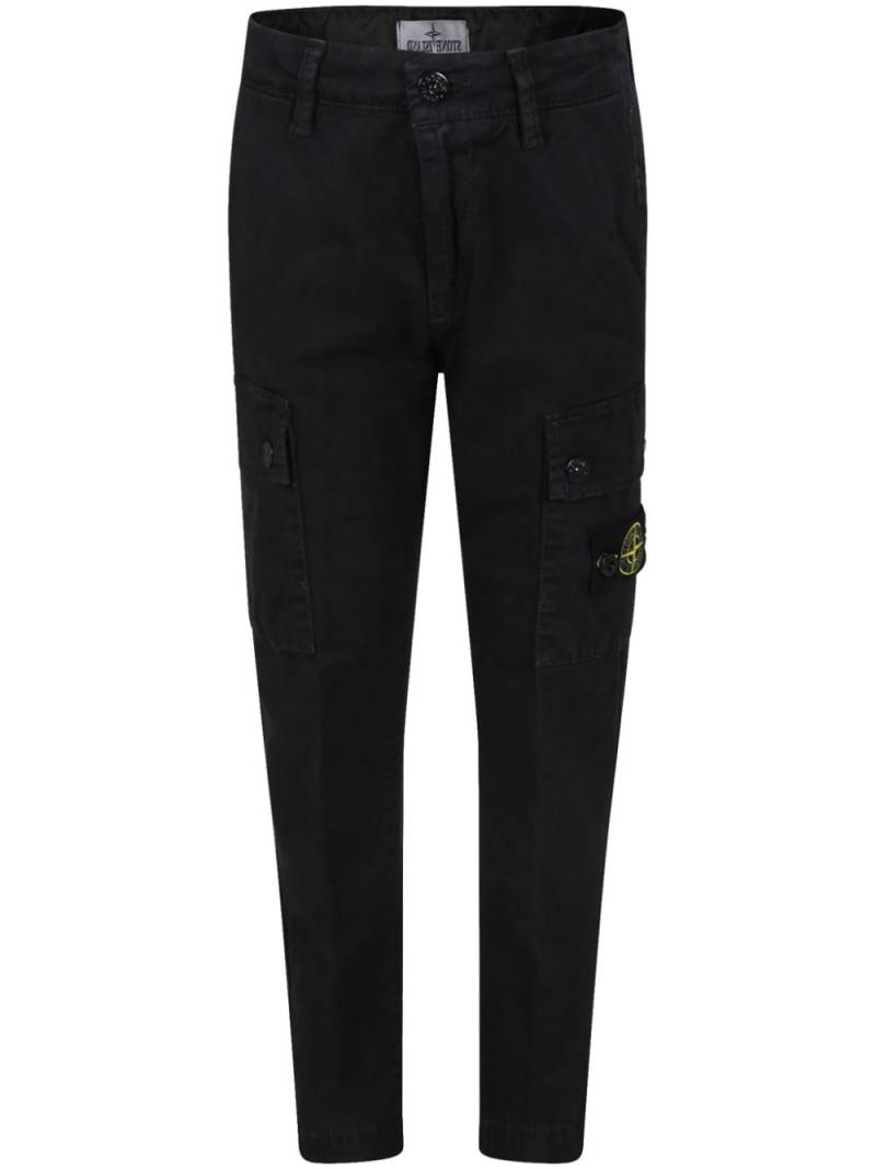 Stone Island Junior Compass-badge cargo trousers - Black von Stone Island Junior