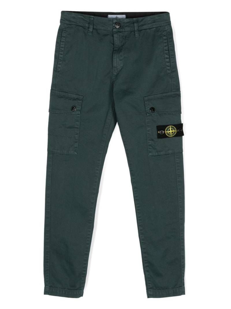 Stone Island Junior Compass-badge cargo trousers - Green von Stone Island Junior