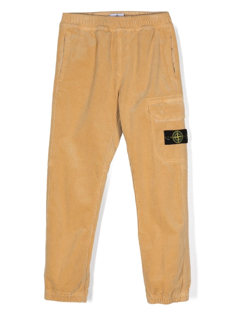 Stone Island Junior Compass-badge corduroy tapered trousers - Yellow von Stone Island Junior