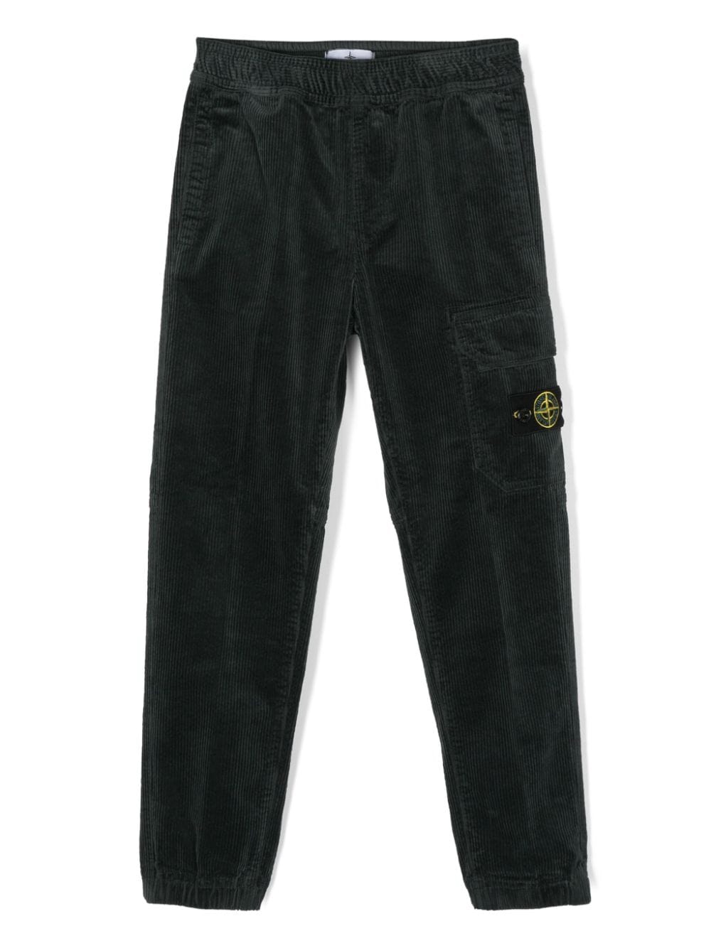 Stone Island Junior Compass-badge corduroy trousers - Green von Stone Island Junior