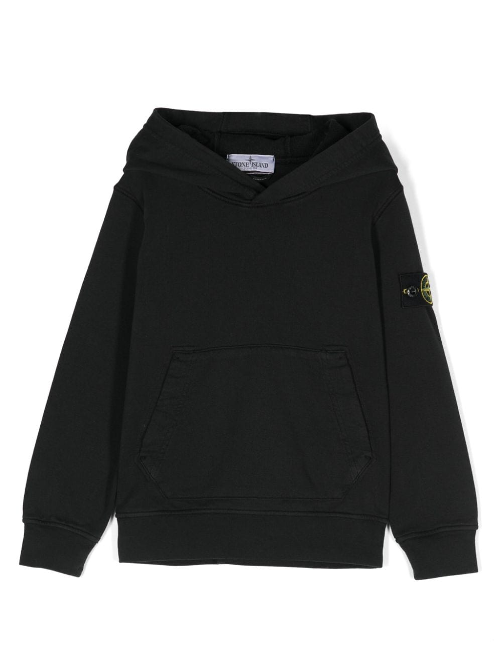 Stone Island Junior Compass-badge cotton hoodie - Black von Stone Island Junior