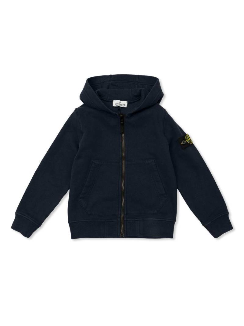 Stone Island Junior Compass-badge cotton hoodie - Black von Stone Island Junior