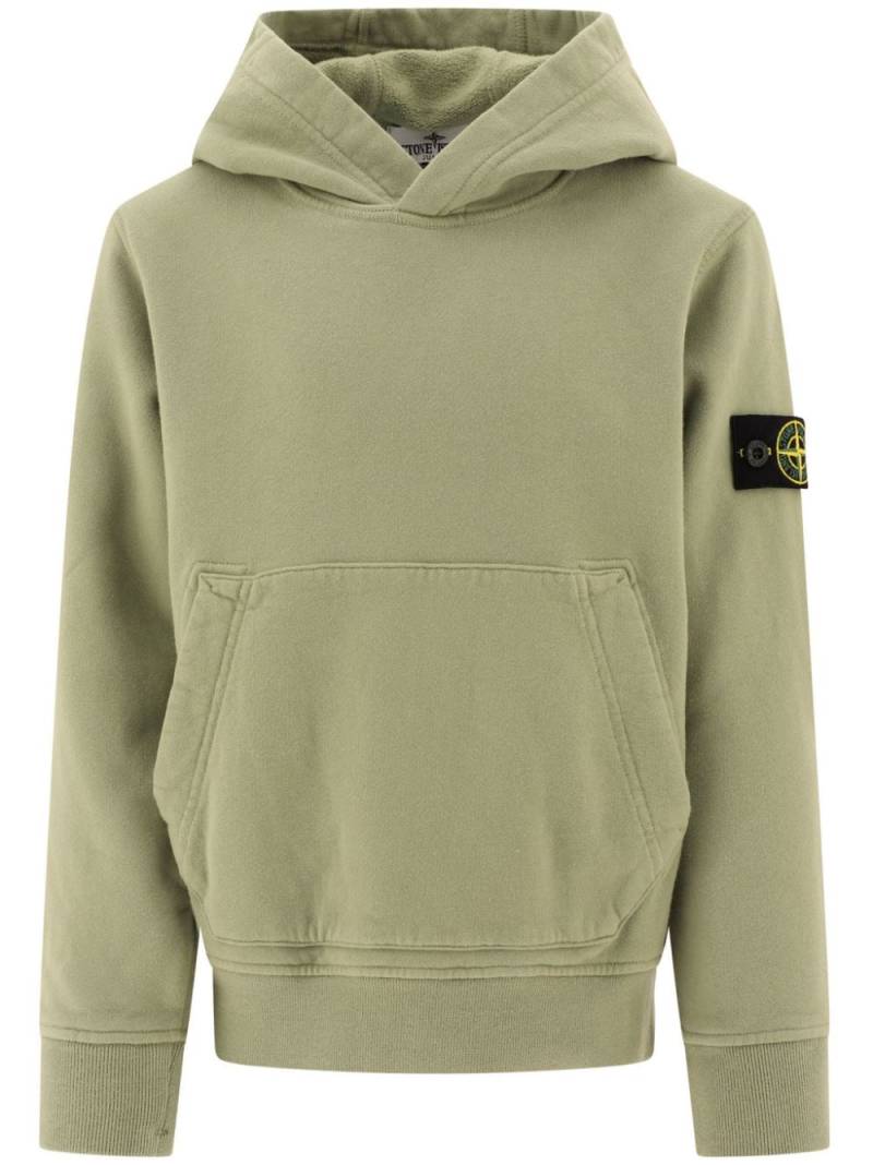 Stone Island Junior Compass-badge cotton hoodie - Green von Stone Island Junior