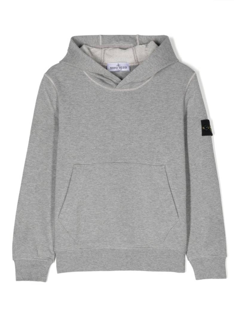 Stone Island Junior Compass-badge cotton hoodie - Grey von Stone Island Junior