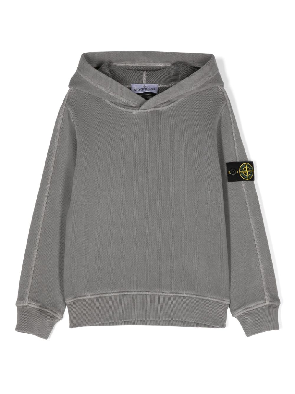 Stone Island Junior Compass-badge cotton hoodie - Grey von Stone Island Junior