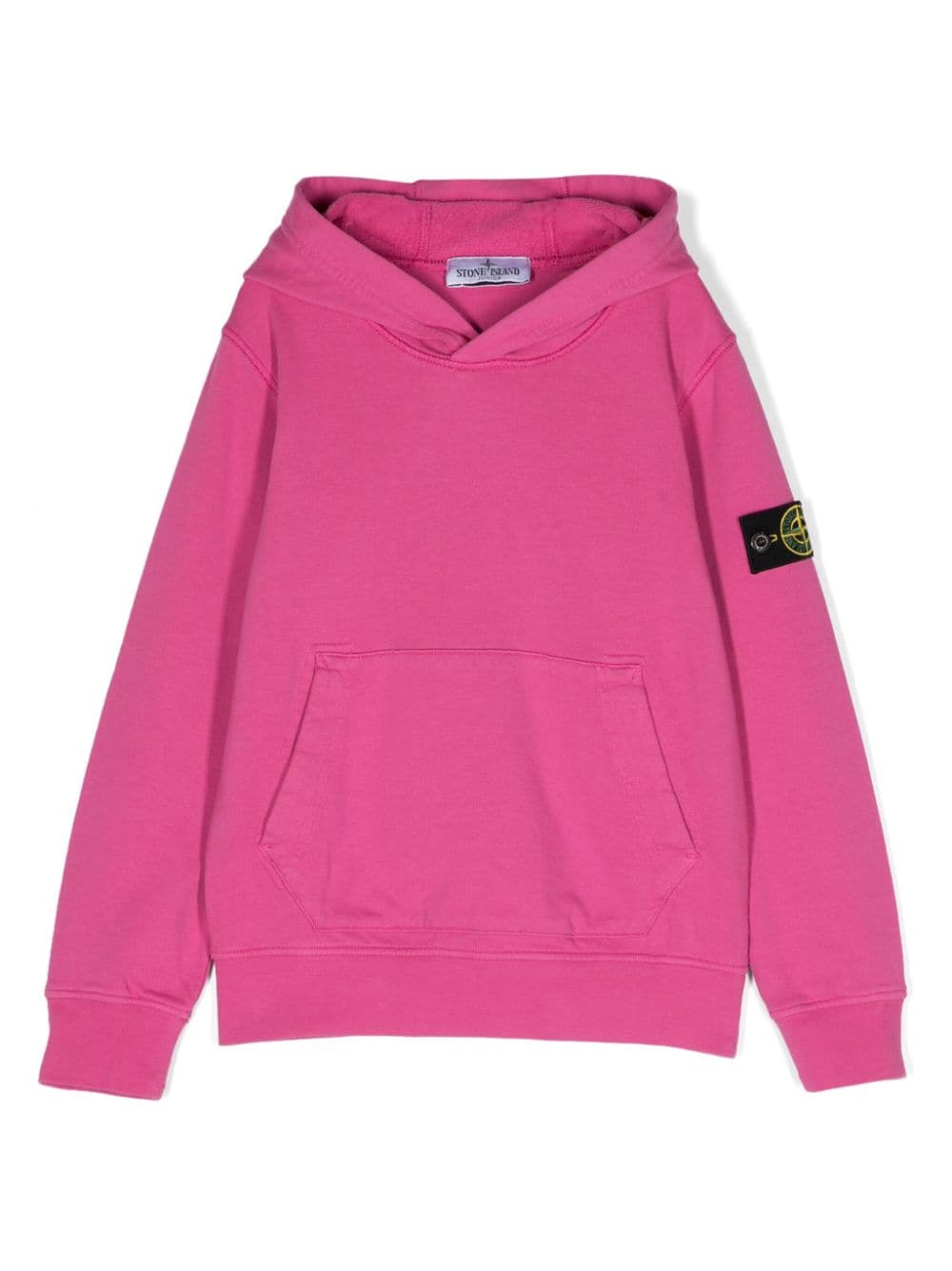 Stone Island Junior Compass-badge cotton hoodie - Pink von Stone Island Junior