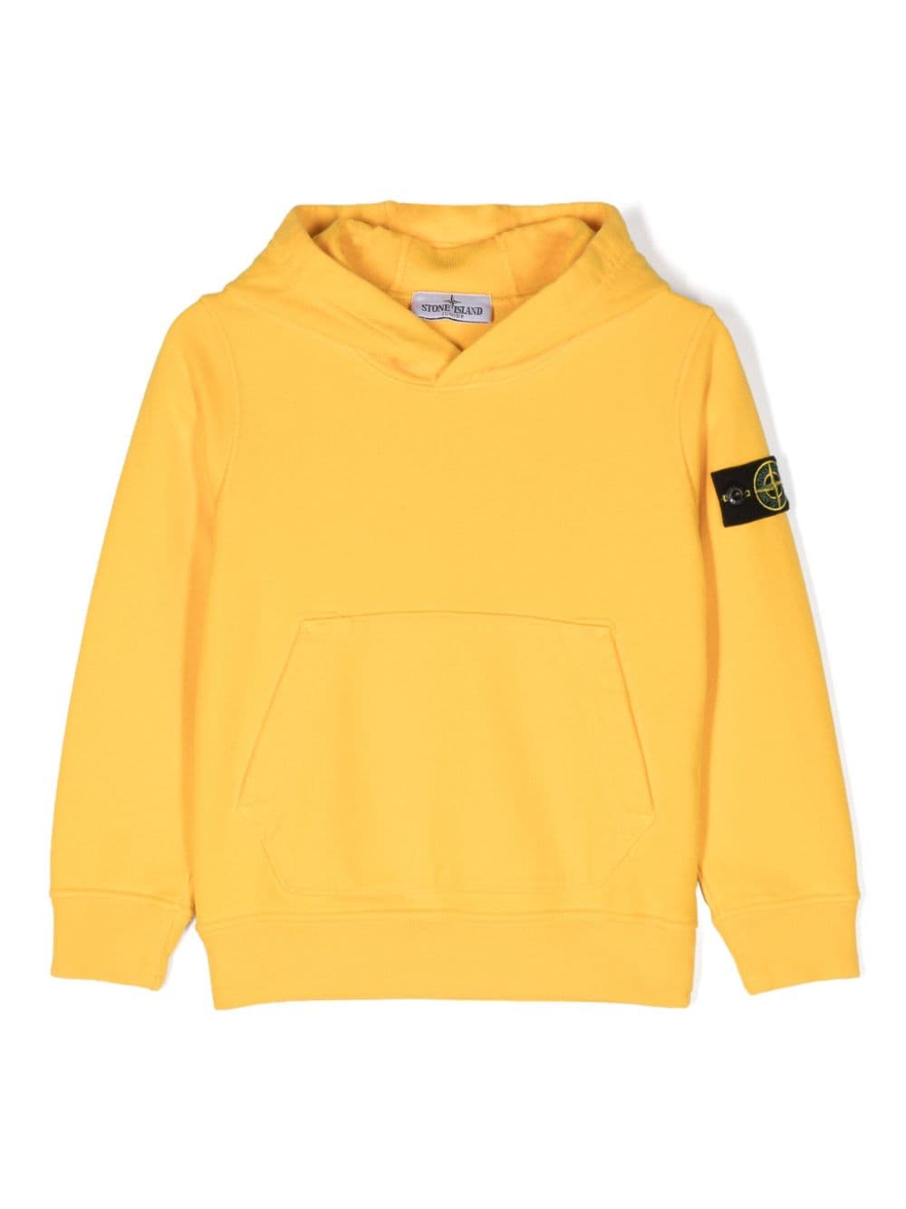 Stone Island Junior Compass-badge cotton hoodie - Yellow von Stone Island Junior