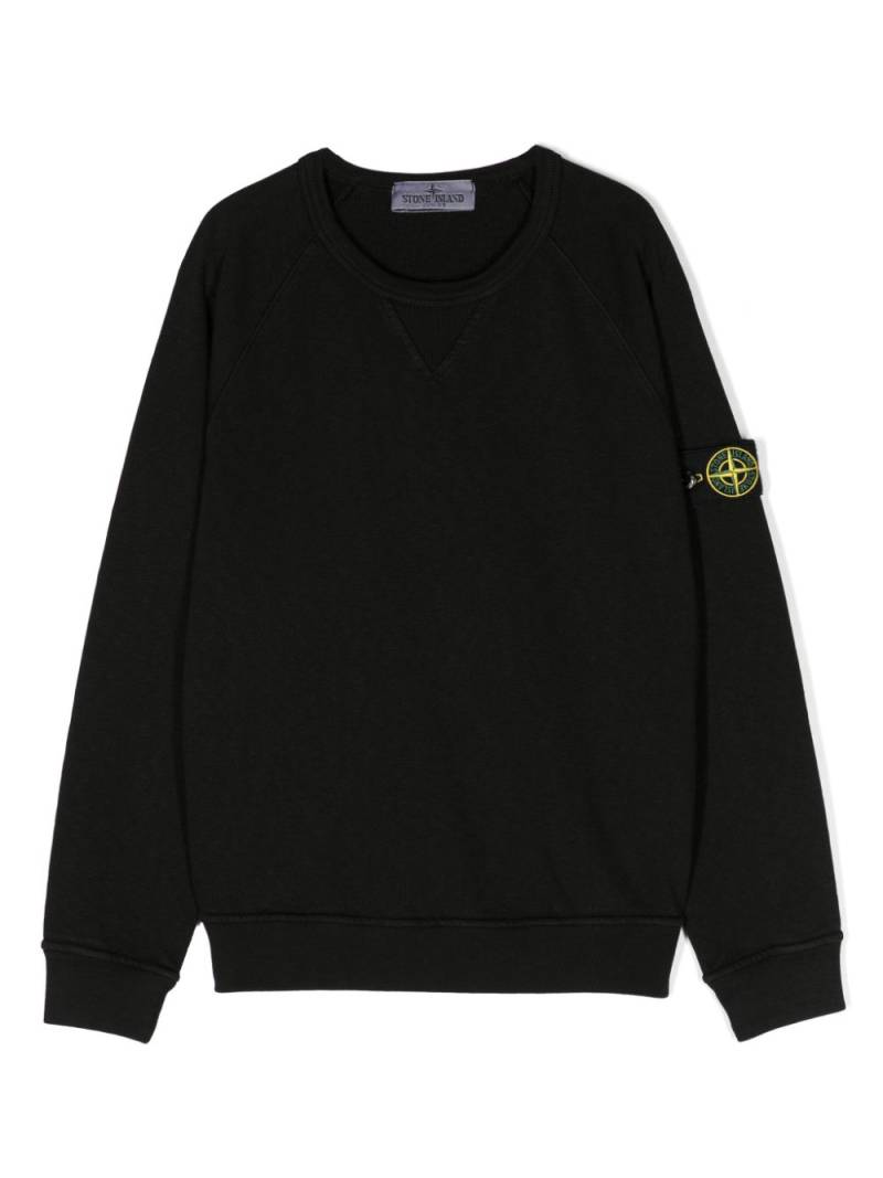 Stone Island Junior Compass-badge cotton sweatshirt - Black von Stone Island Junior