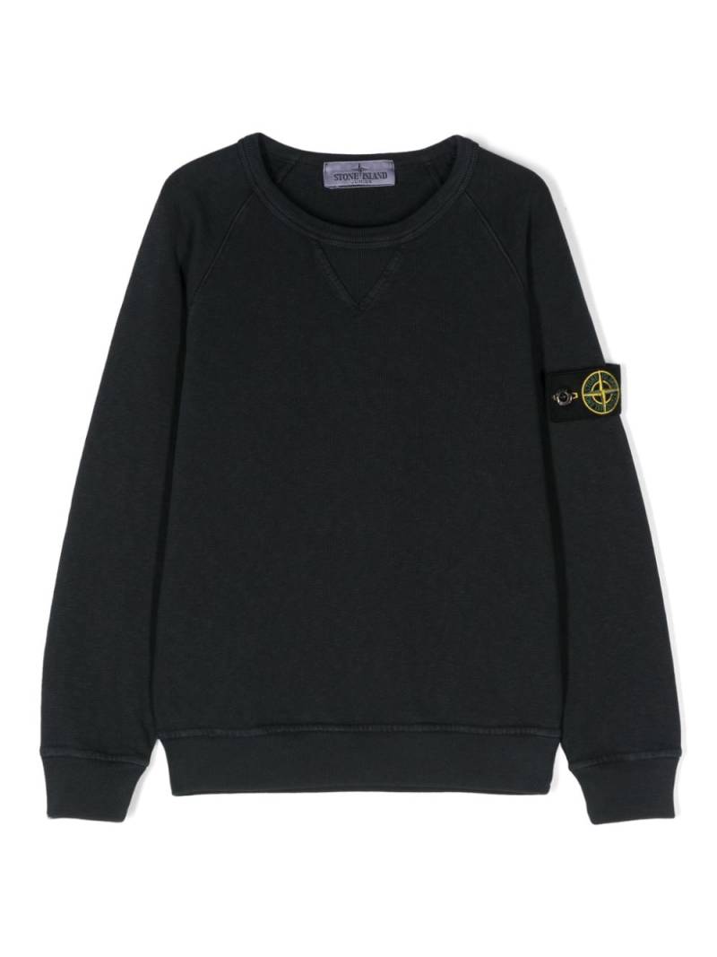 Stone Island Junior Compass-badge cotton sweatshirt - Blue von Stone Island Junior