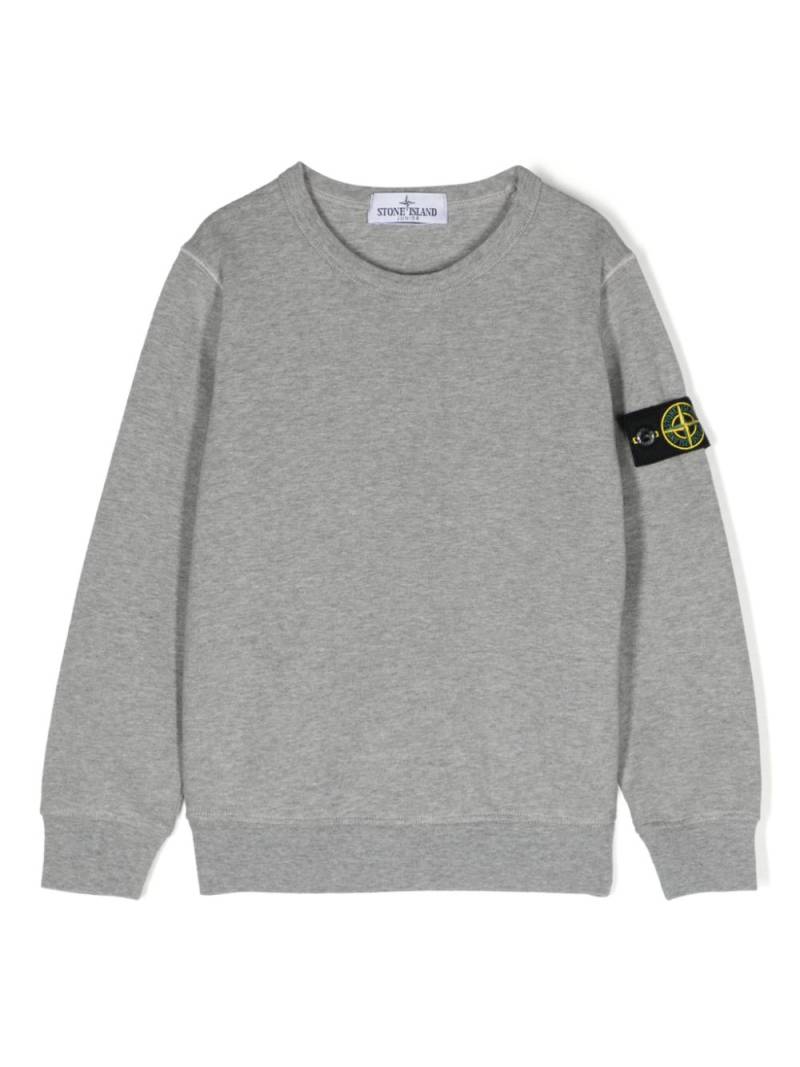 Stone Island Junior Compass-badge cotton sweatshirt - Grey von Stone Island Junior