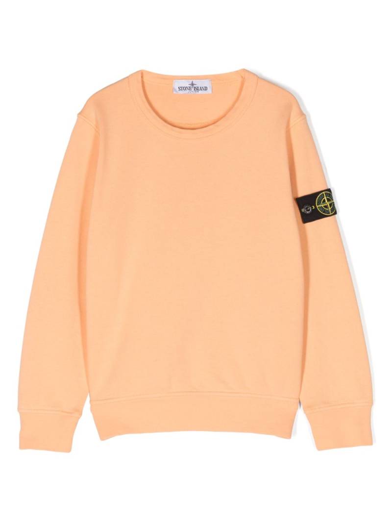 Stone Island Junior Compass-badge cotton sweatshirt - Orange von Stone Island Junior