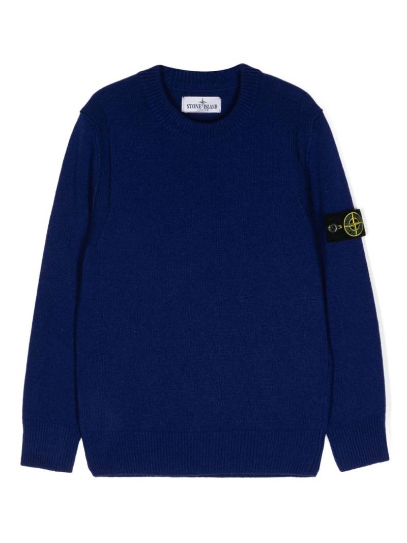 Stone Island Junior Compass-badge crew-neck jumper - Blue von Stone Island Junior