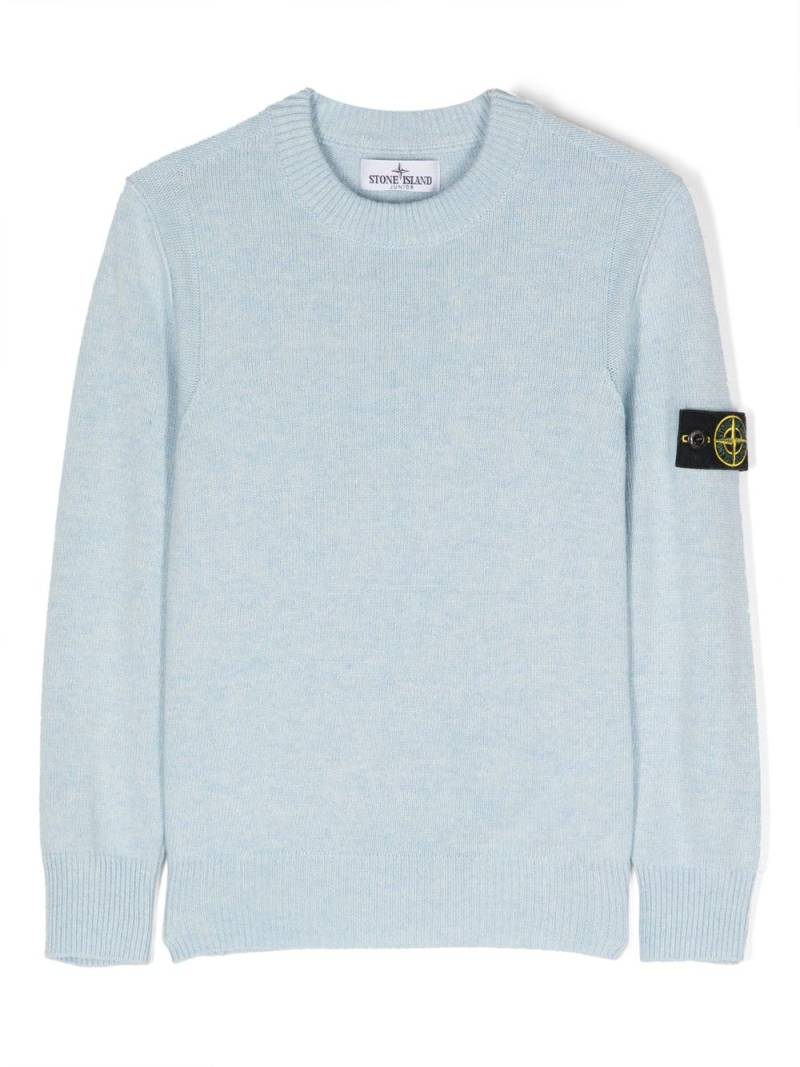 Stone Island Junior Compass-badge crew-neck jumper - Blue von Stone Island Junior