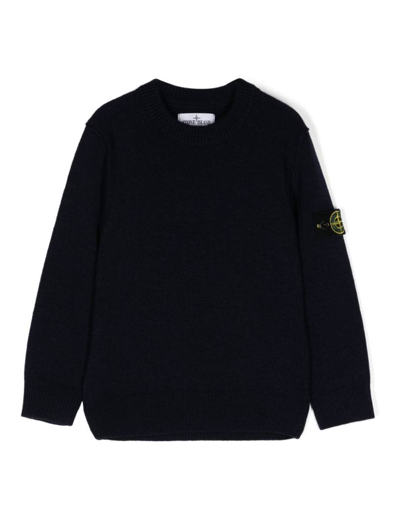 Stone Island Junior Compass-badge crew-neck jumper - Blue von Stone Island Junior