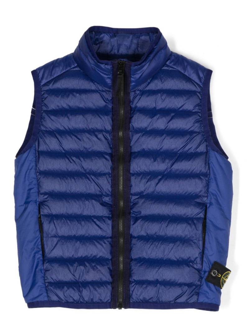 Stone Island Junior Compass-badge down gilet - Blue von Stone Island Junior