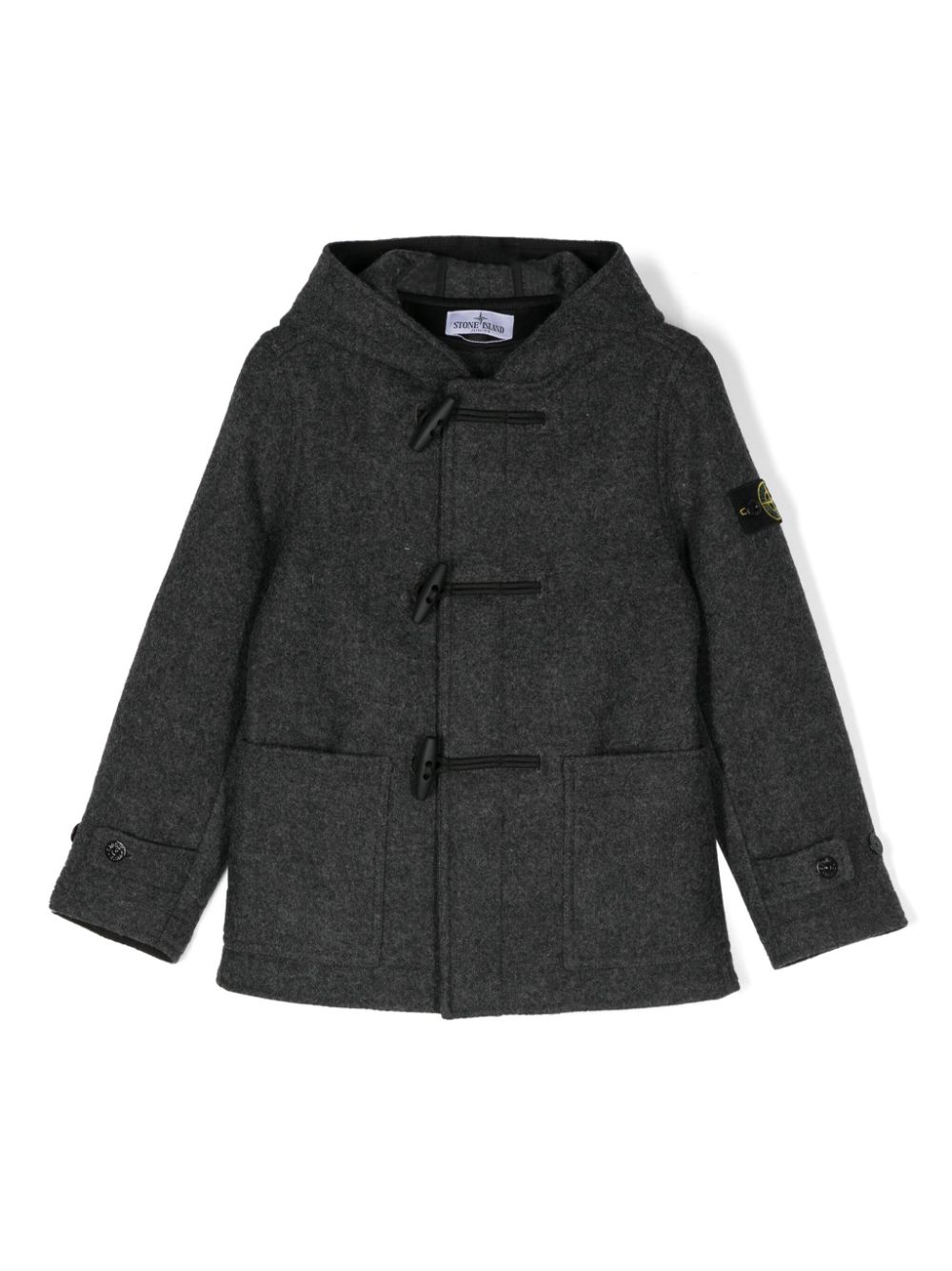 Stone Island Junior Compass-badge duffle coat - Grey von Stone Island Junior