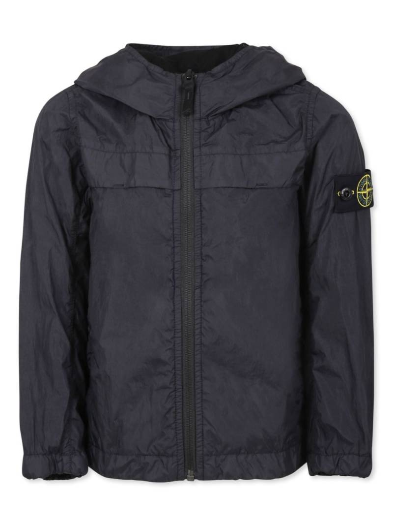 Stone Island Junior Compass-badge hooded jacket - Black von Stone Island Junior