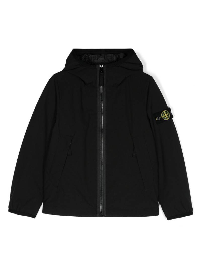 Stone Island Junior Compass-badge hooded jacket - Black von Stone Island Junior