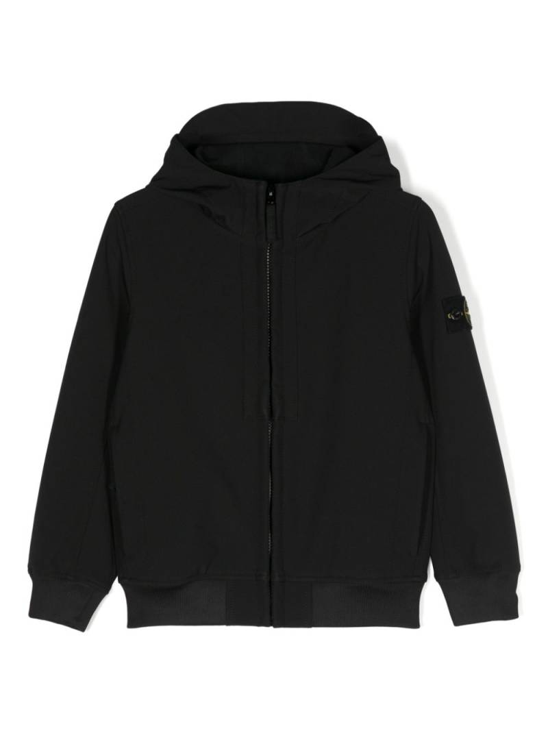 Stone Island Junior Compass-badge hooded jacket - Black von Stone Island Junior