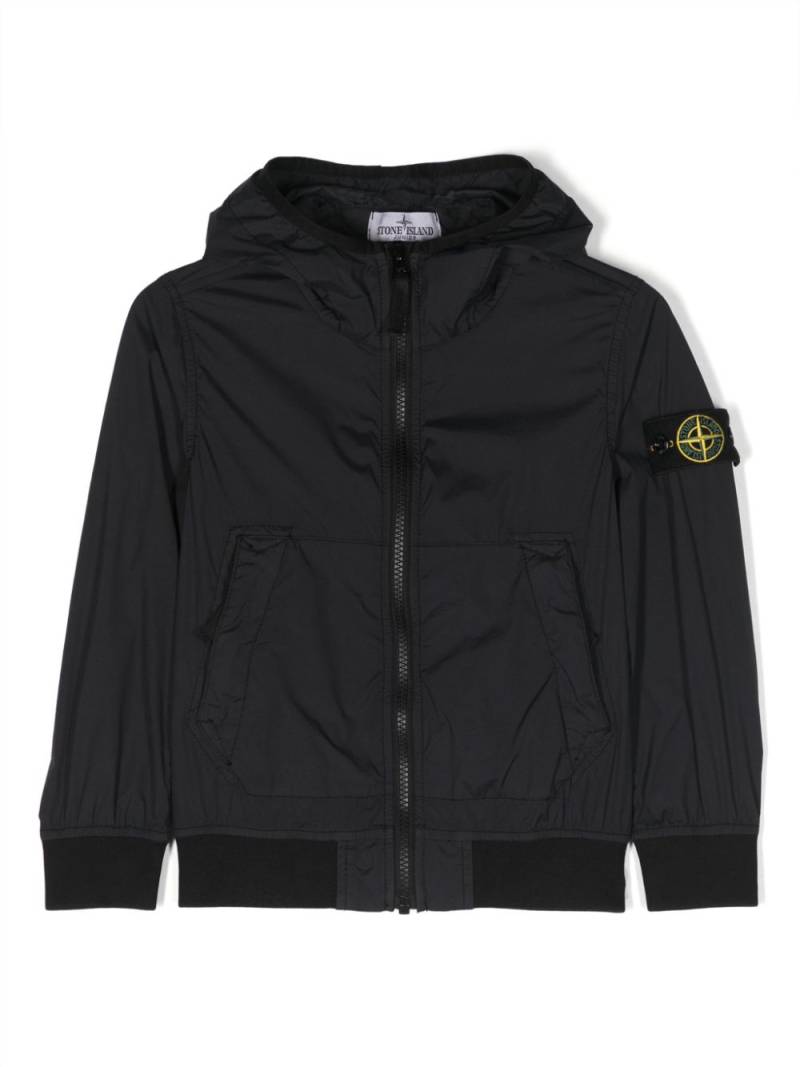 Stone Island Junior Compass-badge hooded jacket - Black von Stone Island Junior