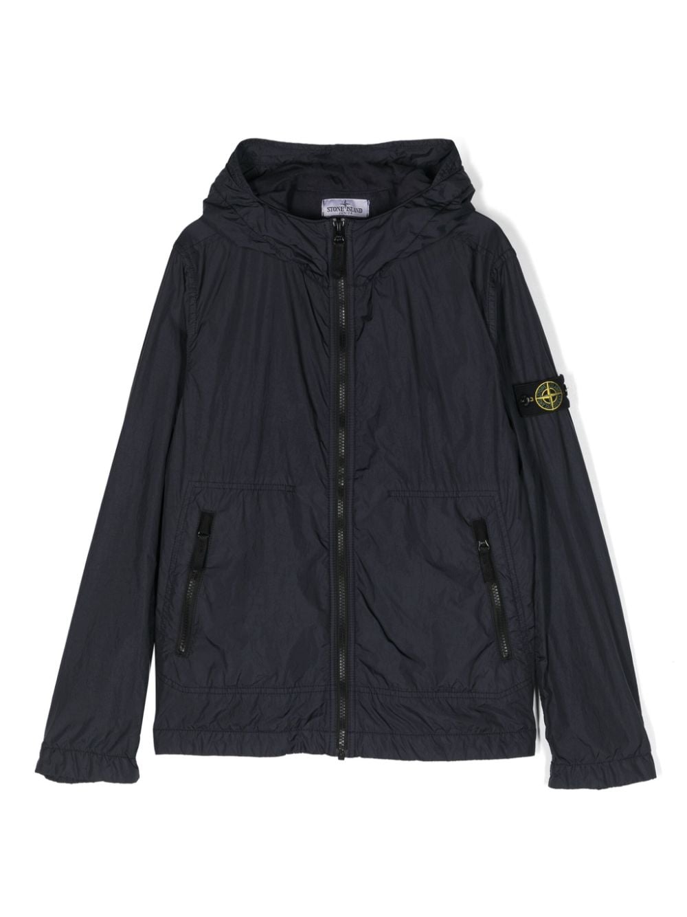 Stone Island Junior Compass-badge hooded jacket - Blue von Stone Island Junior