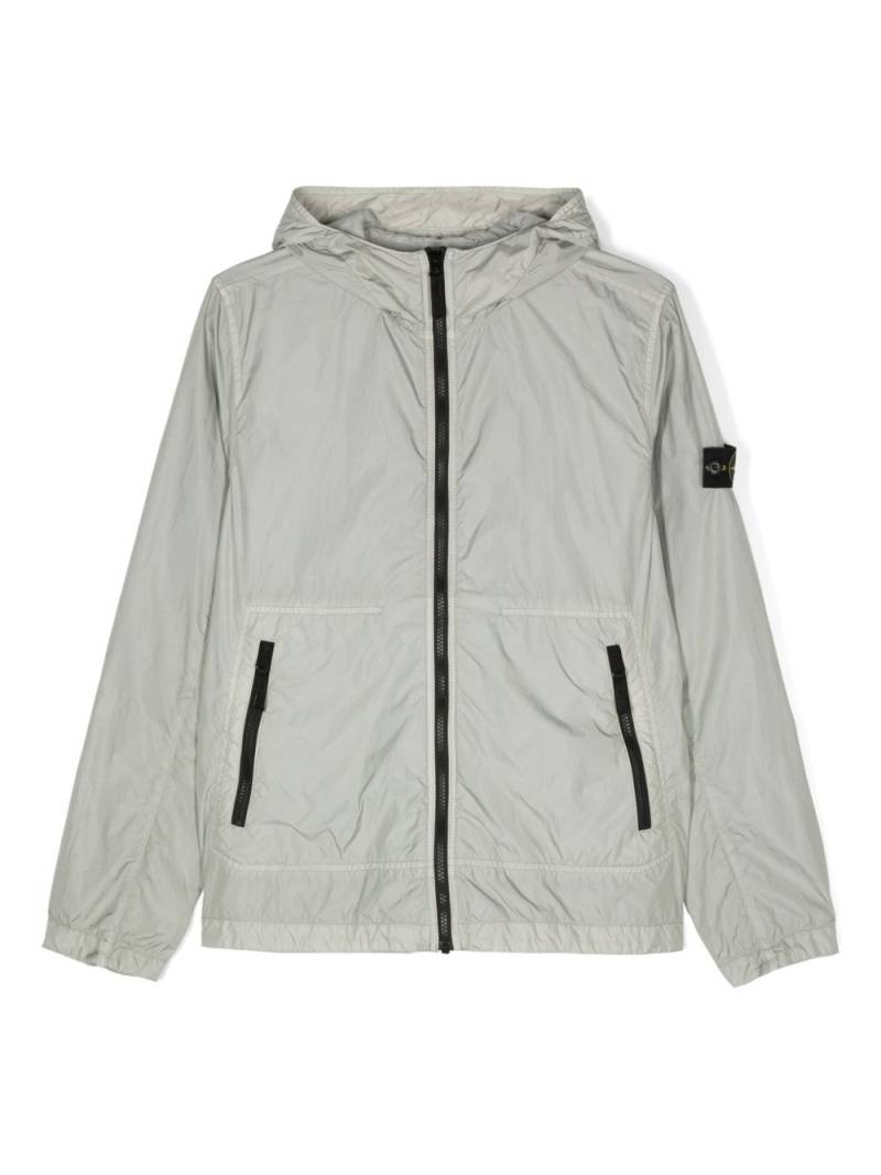 Stone Island Junior Compass-badge hooded jacket - Grey von Stone Island Junior