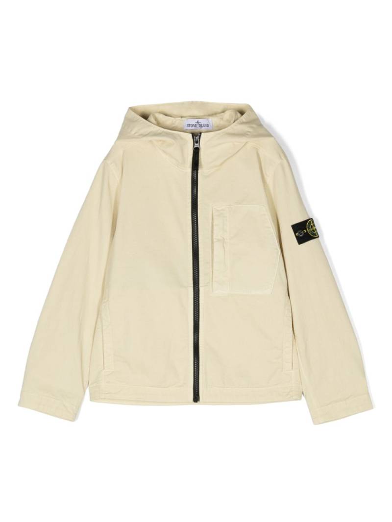 Stone Island Junior Compass-badge hooded jacket - Yellow von Stone Island Junior