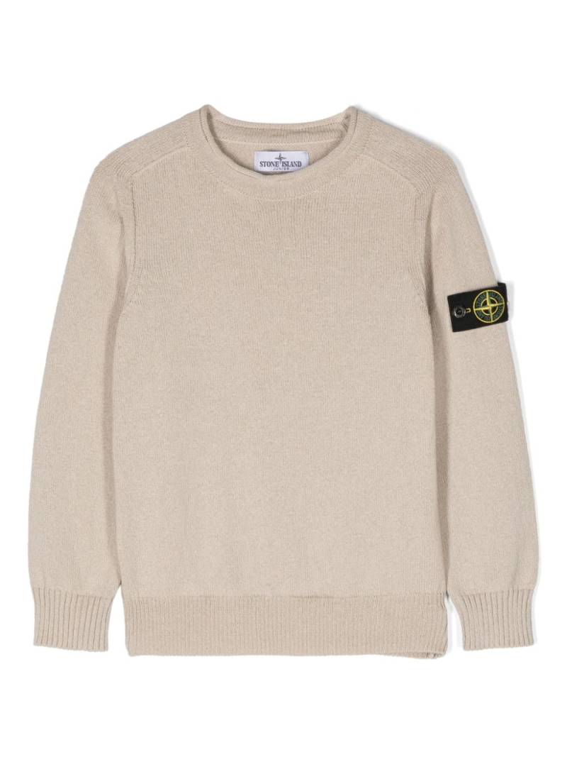 Stone Island Junior Compass-badge jumper - Neutrals von Stone Island Junior