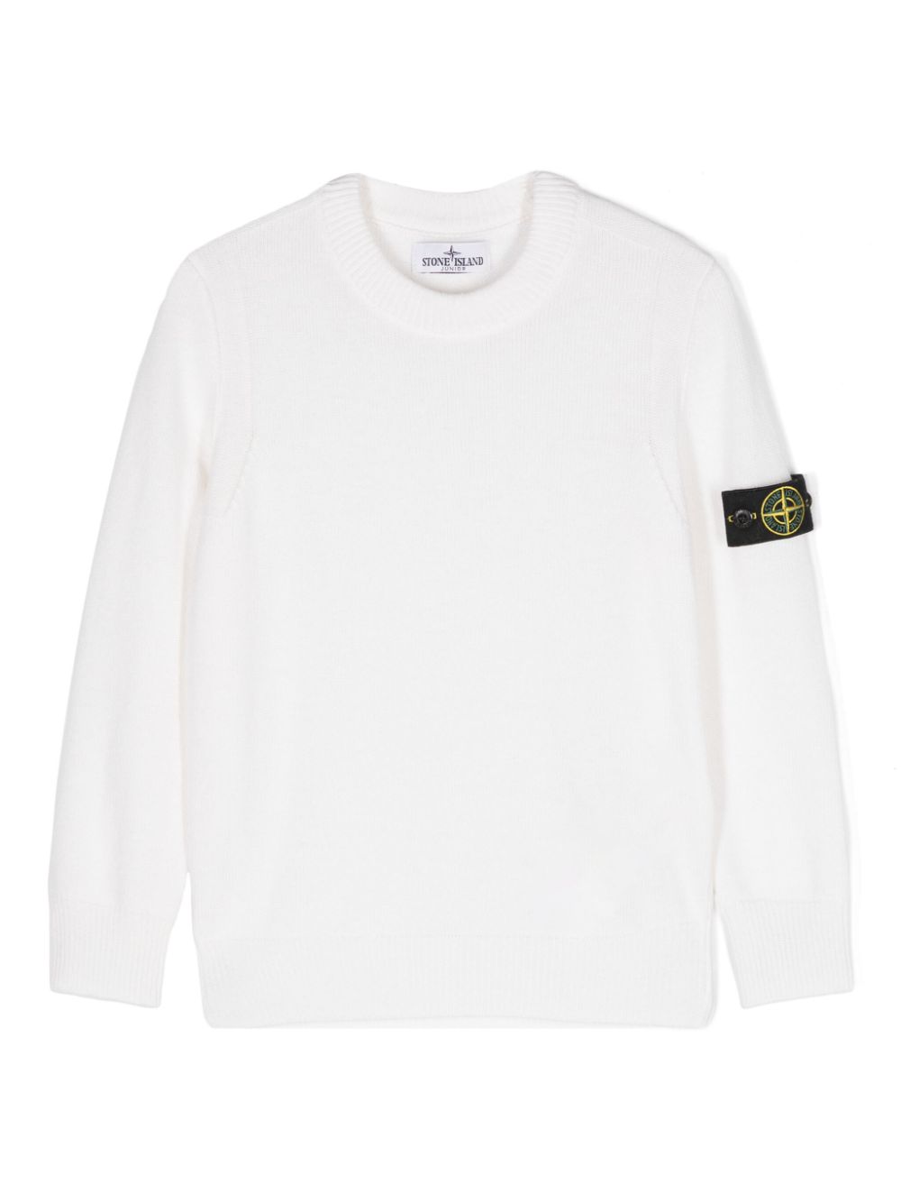 Stone Island Junior Compass-badge jumper - White von Stone Island Junior