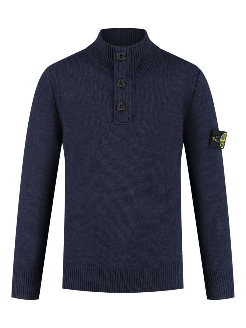 Stone Island Junior Compass-badge knit jumper - Blue von Stone Island Junior