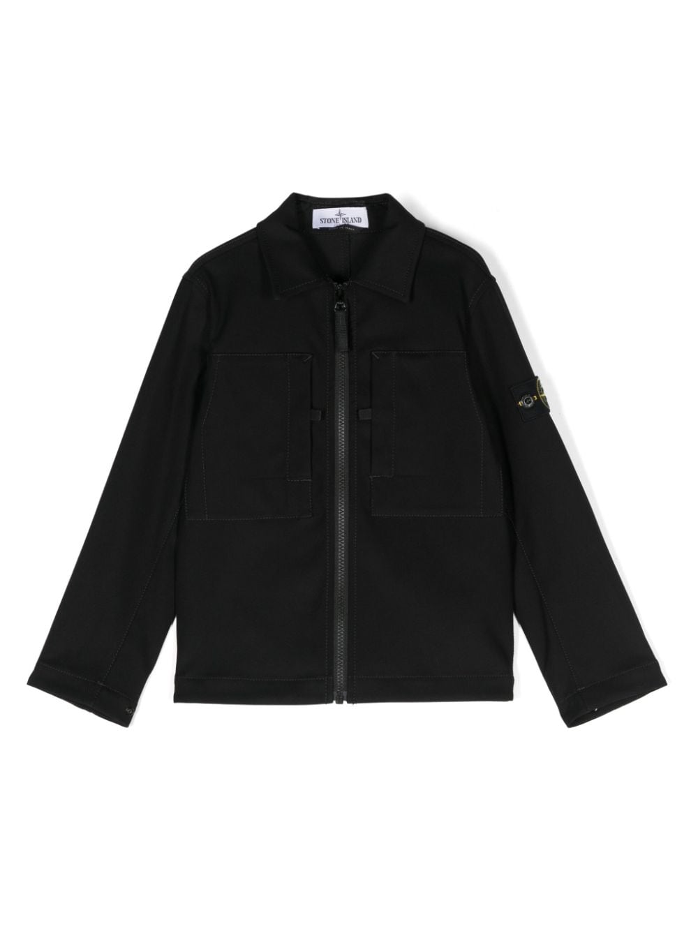 Stone Island Junior Compass-badge overshirt - Black von Stone Island Junior