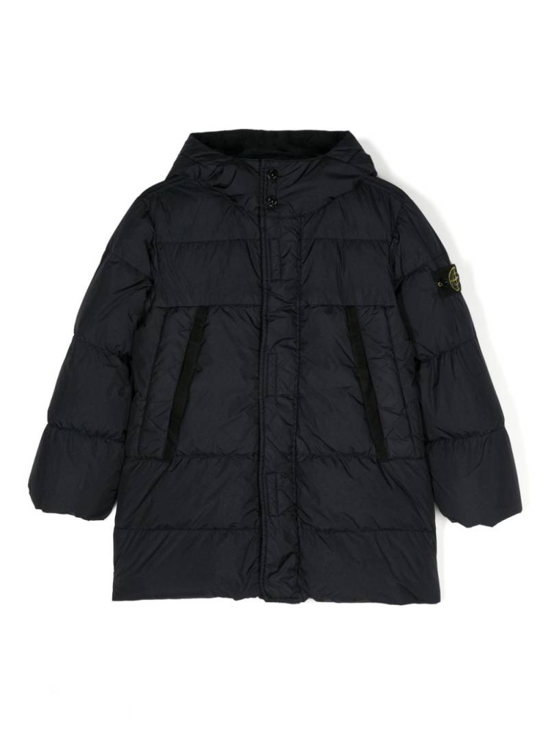 Stone Island Junior Compass-badge padded coat - Black von Stone Island Junior