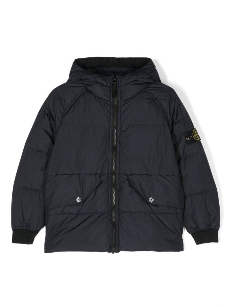 Stone Island Junior Compass-badge padded jacket - Blue von Stone Island Junior