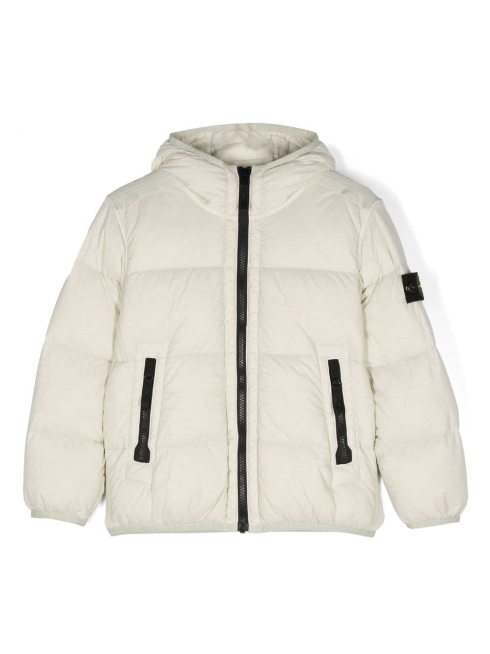 Stone Island Junior Compass-badge padded jacket - Neutrals von Stone Island Junior