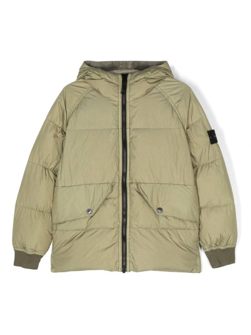 Stone Island Junior Compass-badge puffer jacket - Green von Stone Island Junior