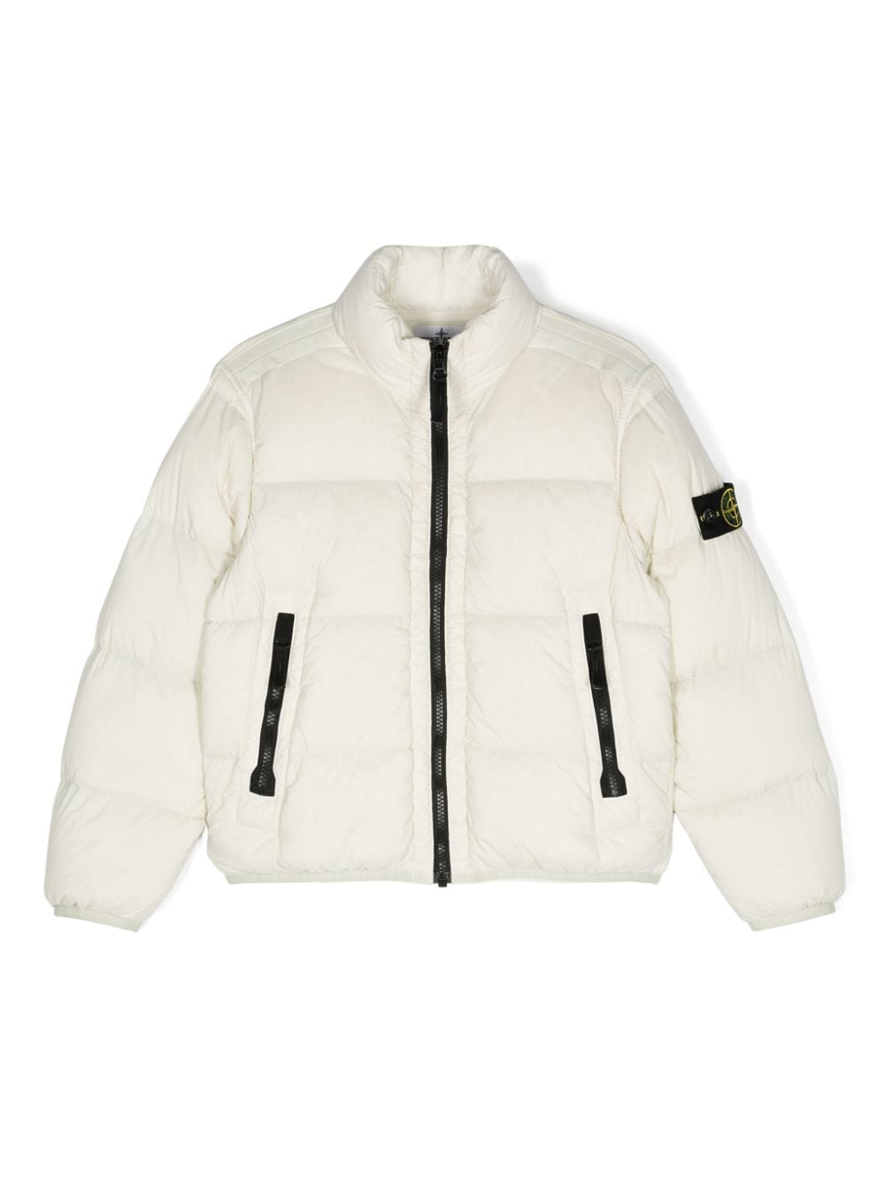 Stone Island Junior Compass-badge puffer jacket - White von Stone Island Junior