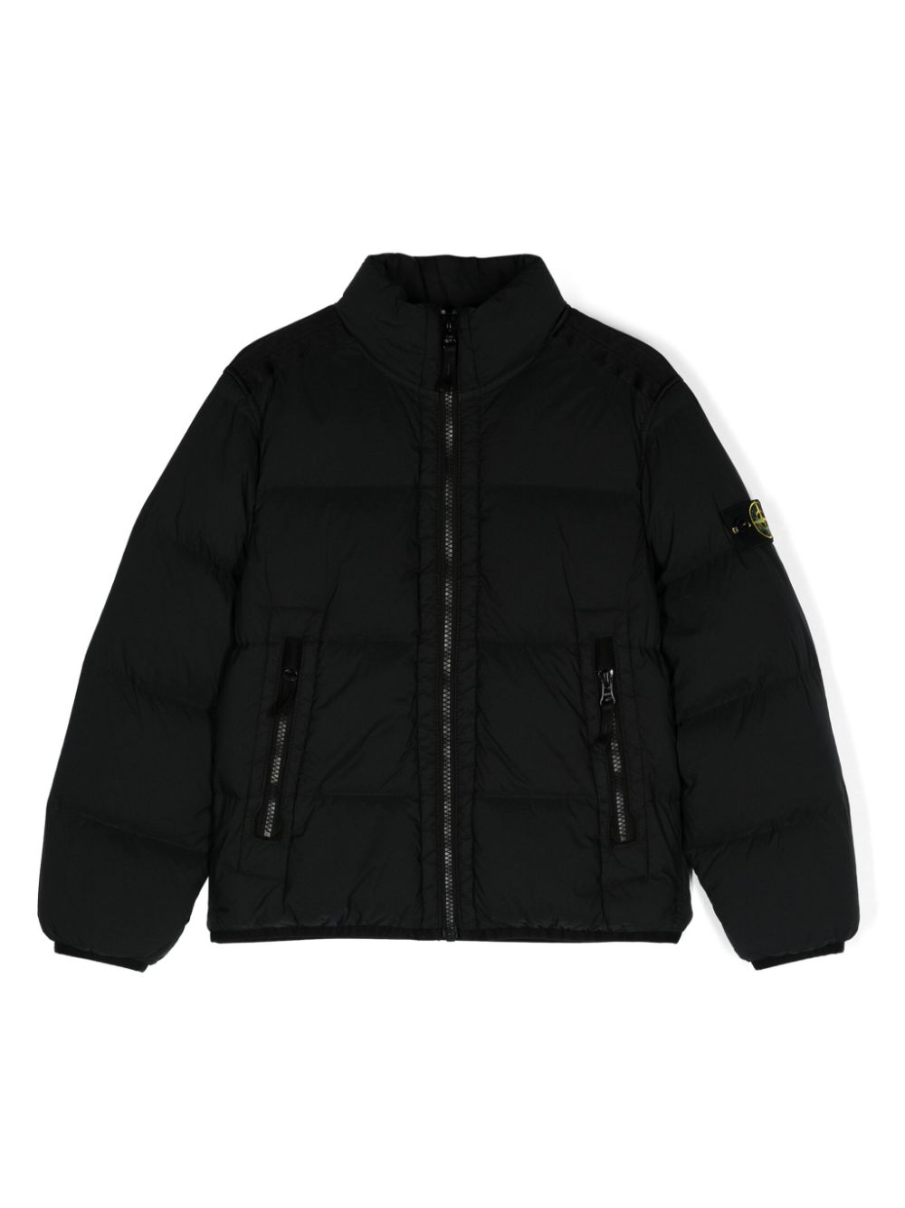 Stone Island Junior Compass-badge quilted puffer jacket - Black von Stone Island Junior