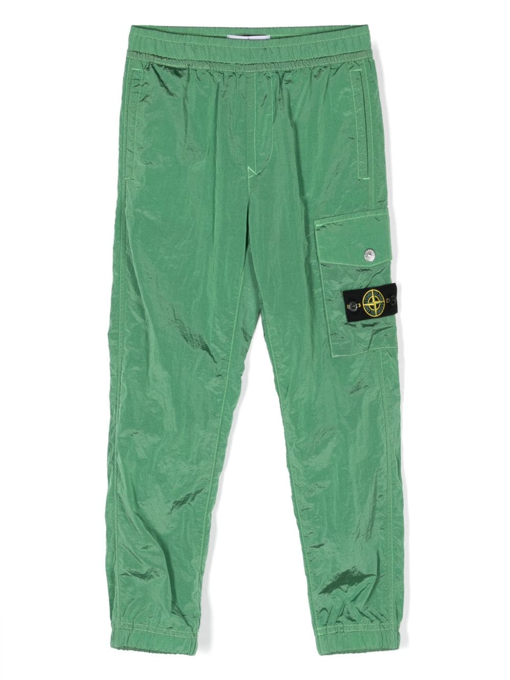 Stone Island Junior Compass-badge reflective track pants - Green von Stone Island Junior