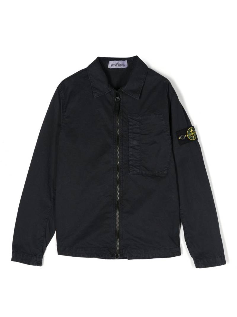 Stone Island Junior Compass-badge shirt jacket - Blue von Stone Island Junior