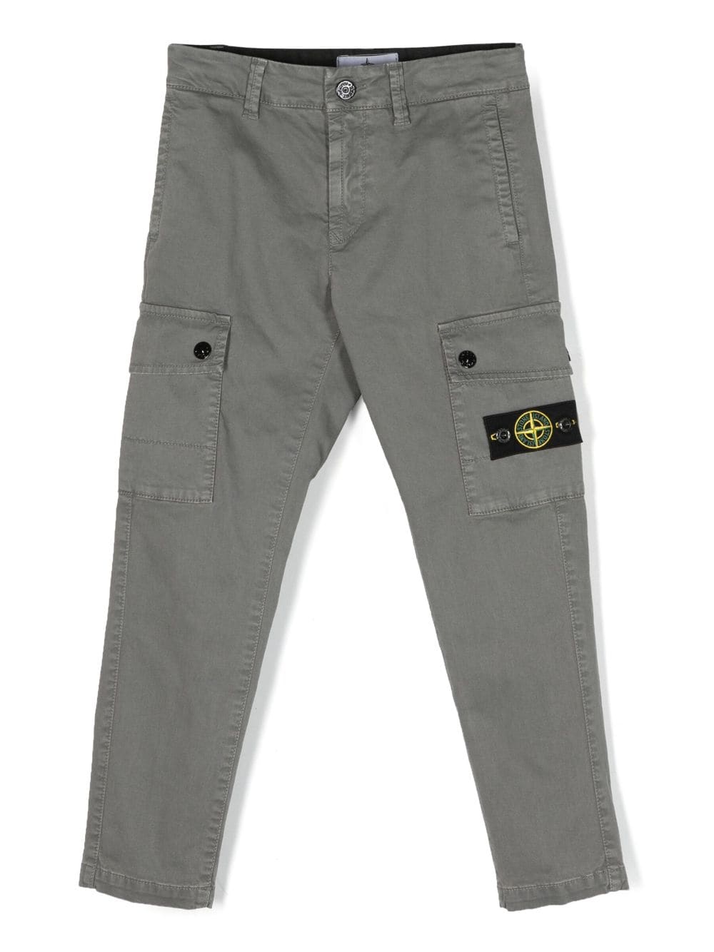 Stone Island Junior Compass-badge slim-fit cargo trousers - Grey von Stone Island Junior