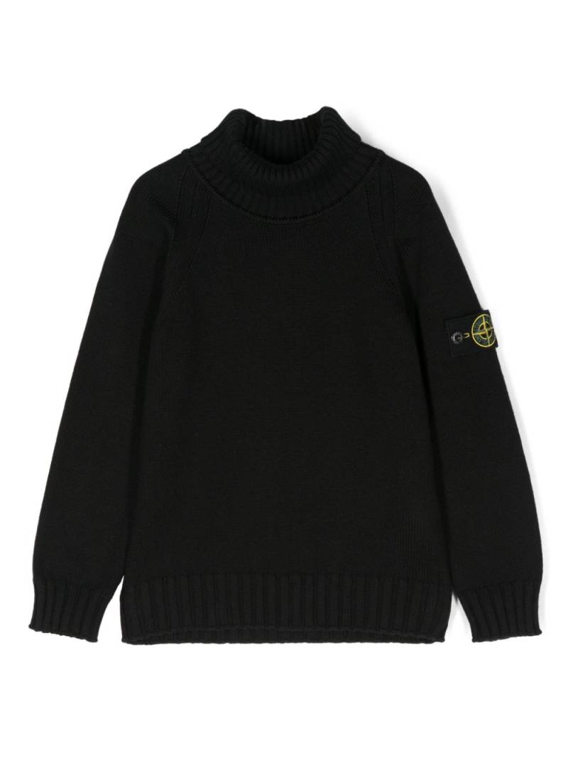 Stone Island Junior Compass-badge sweater - Black von Stone Island Junior