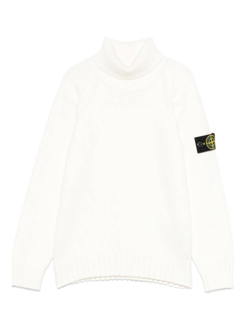 Stone Island Junior Compass-badge sweater - White von Stone Island Junior