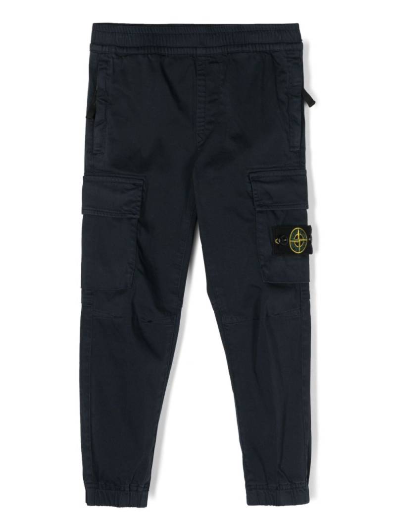 Stone Island Junior Compass-badge tapered trousers - Blue von Stone Island Junior